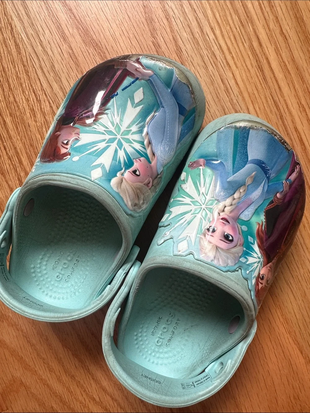 CROCS Kids' Frozen Aqua Slip-On Clogs with Elsa & Anna